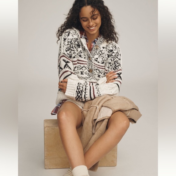 Anthropologie Pilcro Relaxed Hooded Sweater - Picture 2 of 8